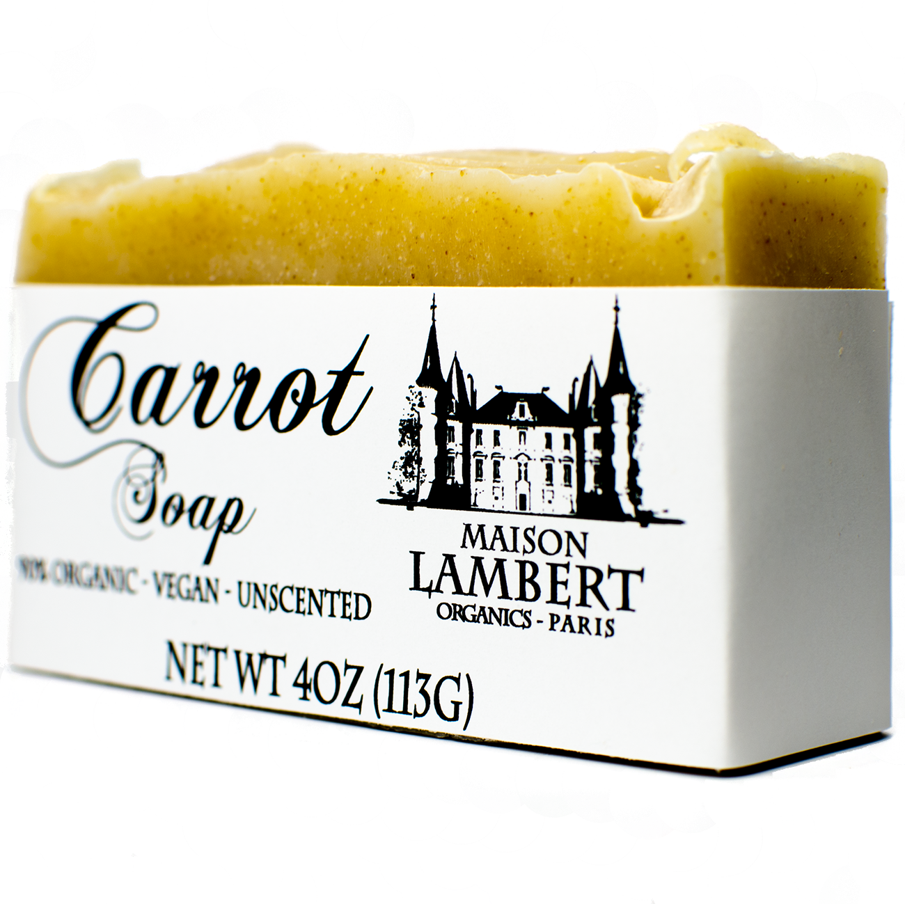 Soap - Organic Carrot Complexion Soap - With Aloe Vera, Argan, Jojoba Oil And Shea Butter - Unscented