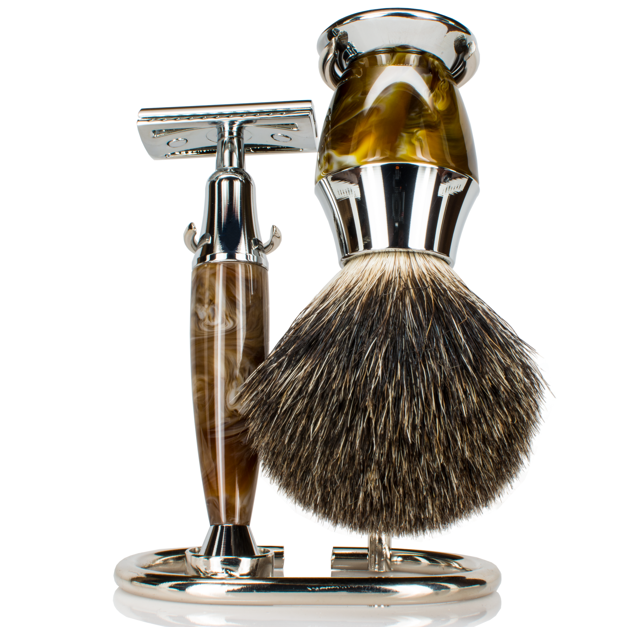 Double edge top shaving kit